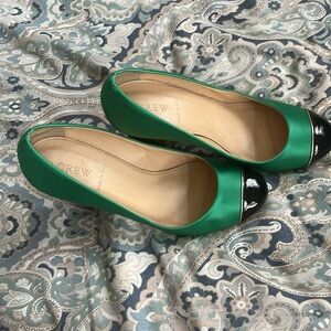 Gorgeous Kelly Green Satin Heels
